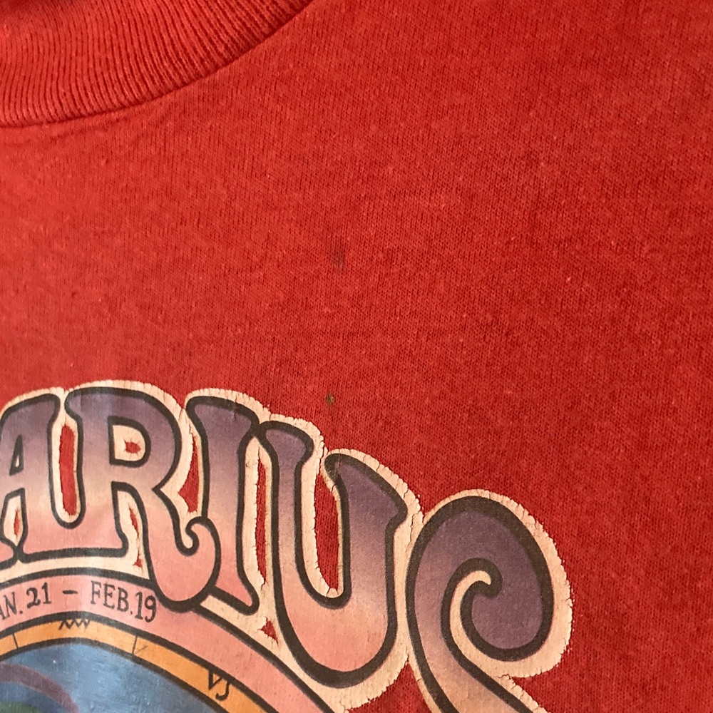 Vintage 1982 Aquarius Zodiac Graphic Tee – Screen Stars Best USA - Picture 5 of 8